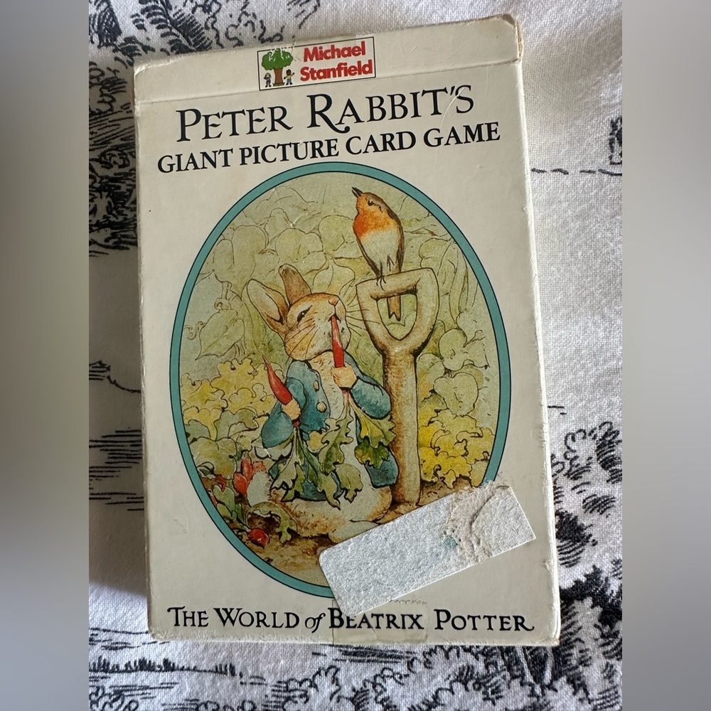 White and Blue Card Game with Peter Rabbit